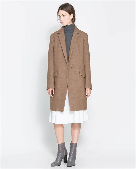 camel wool coat zara.